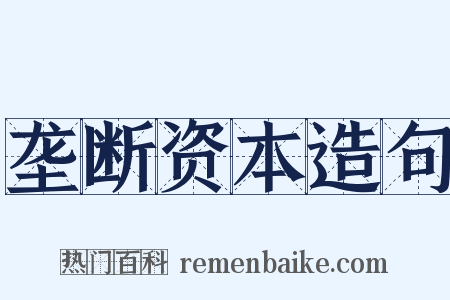 垄断资本造句是什么意思的图片